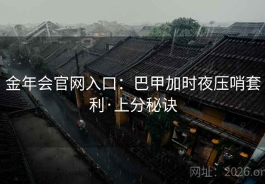 金年会官网入口:巴甲加时夜压哨套利·上分秘诀 金年会官网入口:巴甲加时夜压哨套利·上分秘诀