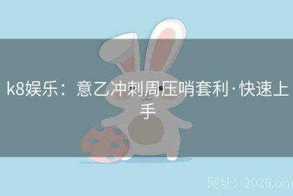 k8娱乐：意乙冲刺周压哨套利·快速上手