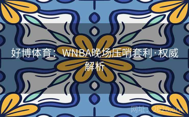 好博体育:WNBA晚场压哨套利·权威解析 好博体育:WNBA晚场压哨套利·权威解析