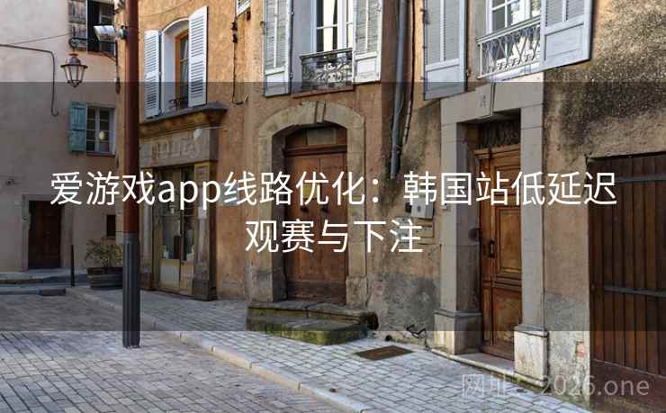 爱游戏app线路优化：韩国站低延迟观赛与下注
